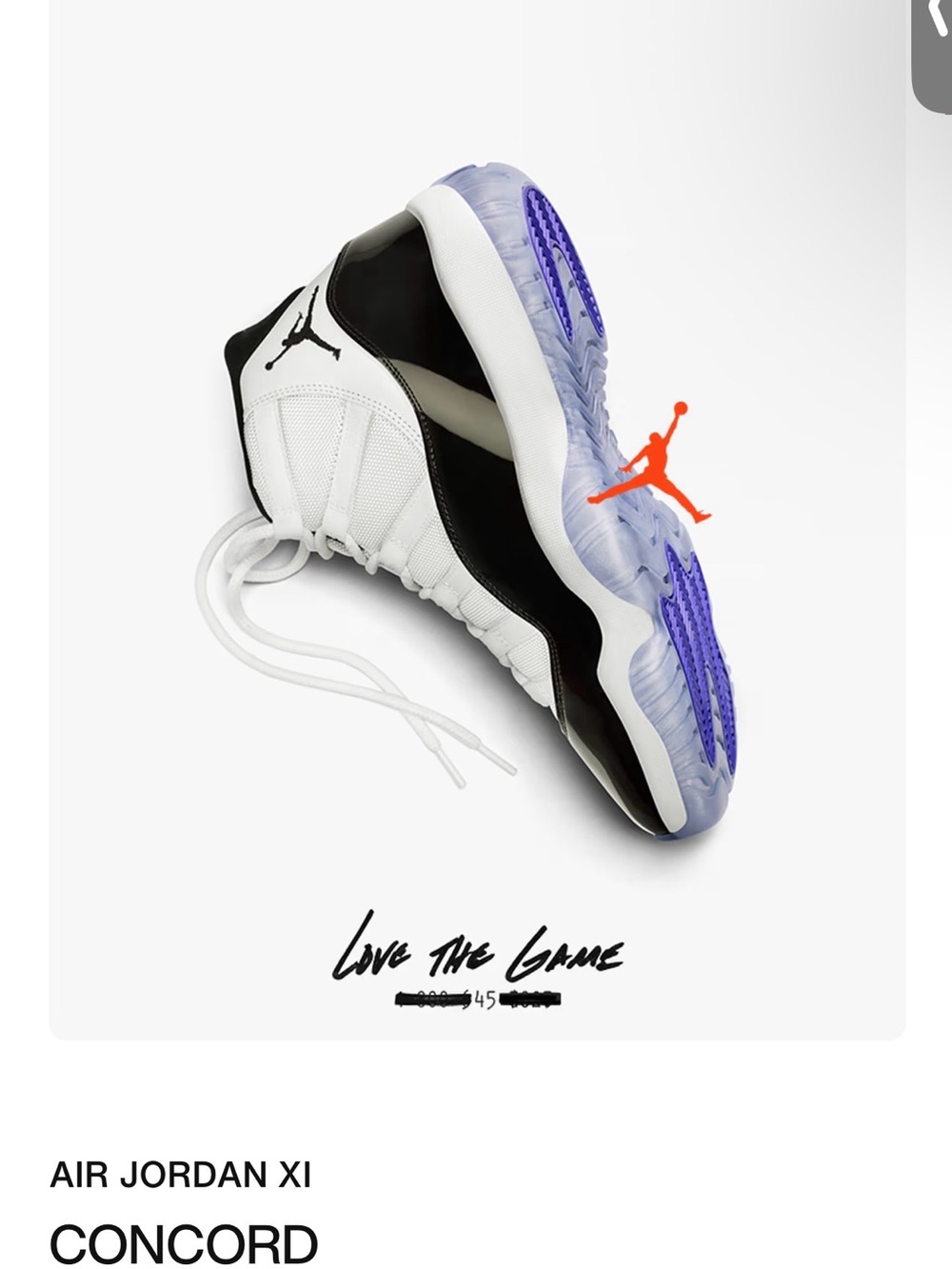 Jordan Air Jordan XI Concord - White/Black/Purple